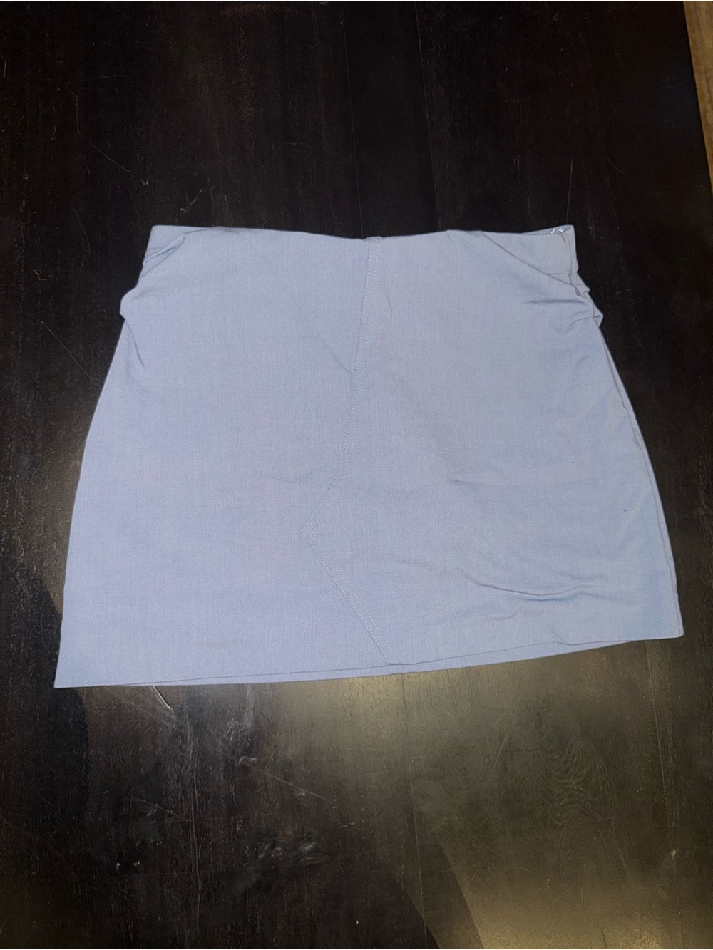 Zara Pale Blue Ribbed Mini Skirt